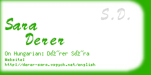 sara derer business card